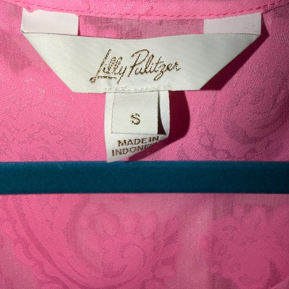 Women’s Lilly Pulitzer Shenzi Beach Cover Up Rousseau Pink Tangerine Dream Small - Picture 5 of 10